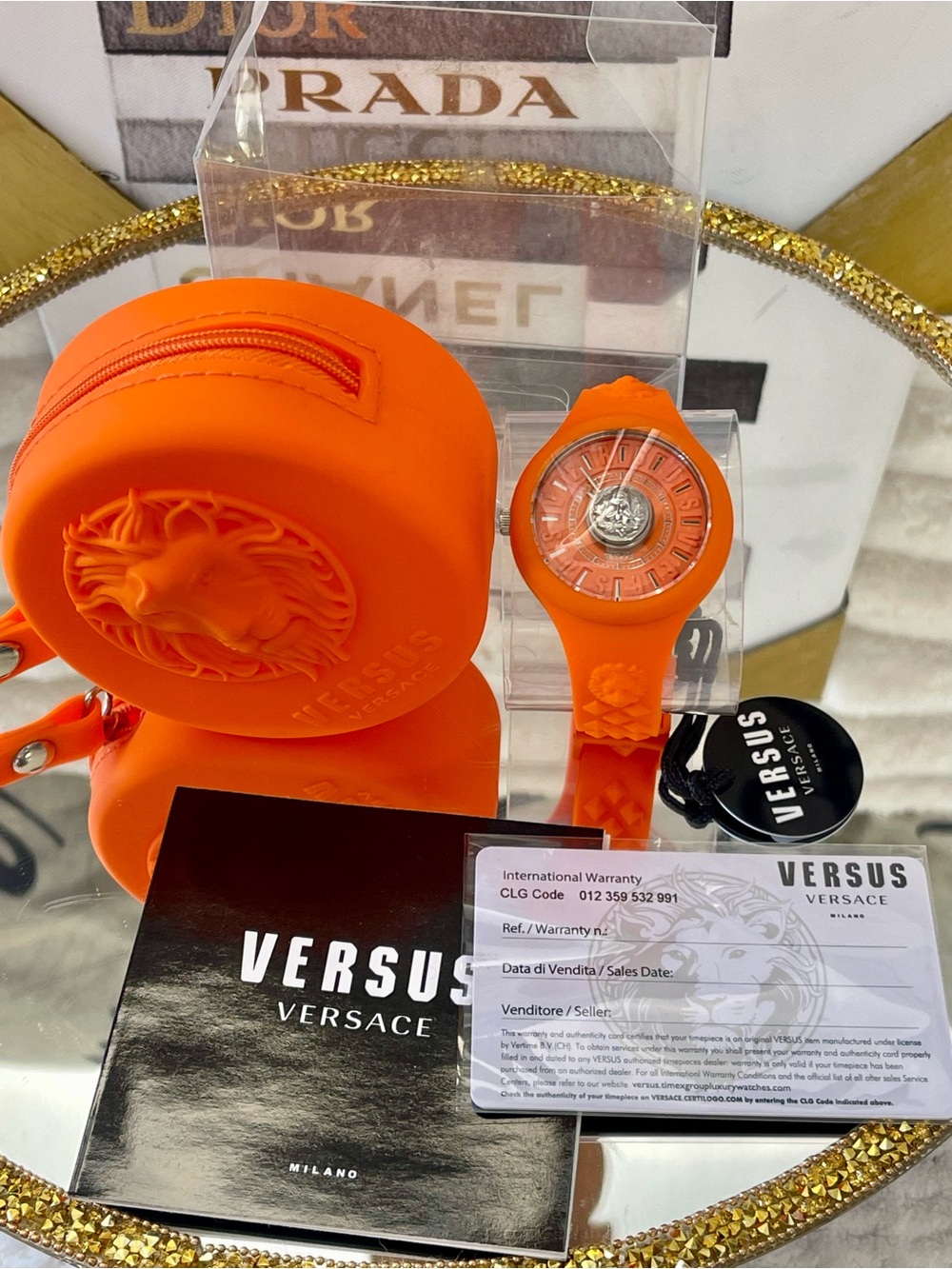 Versus Versace Fire Island Orange Silicone Watch 39mm w/ Pouch & Card NWT - Picture 2 of 10